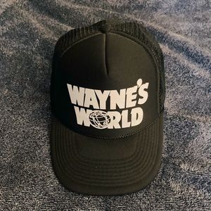 Wayne’s World black trucker hat vintage